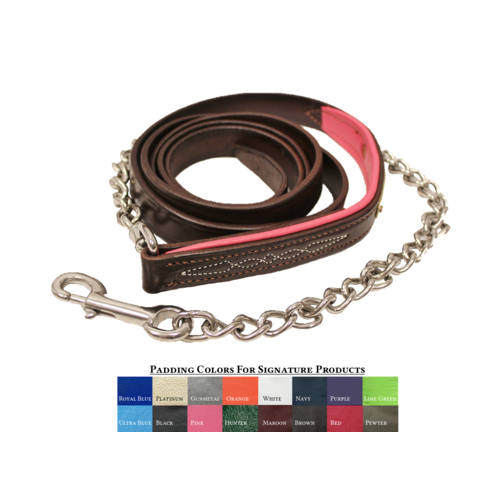 Walsh Leather Signature Lead with Chain [Colour: Black]