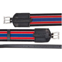 Zilco elastic girth/surcingle set red/blue