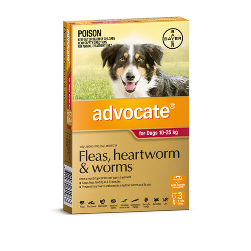 Advocate for Dogs 10kg-25kg (Red) [Size: 3 pack]