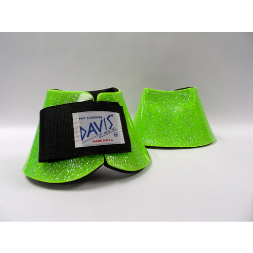 Davis No-Turn Bell Boots [Colour: Metallic Neon Green] [Size: Small]