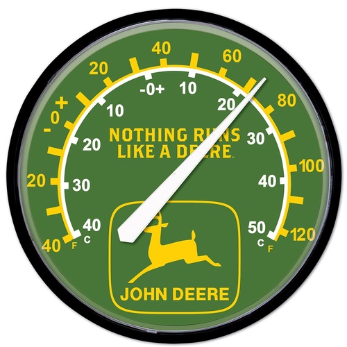 John Deere Round Wall Thermometer