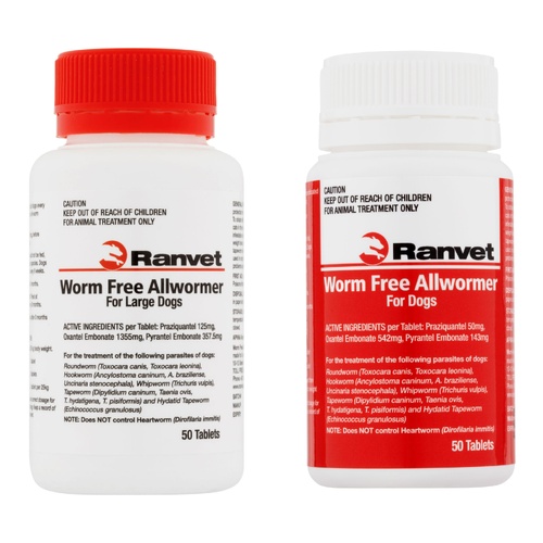 Ranvet Worm Free Allwormer for Dogs