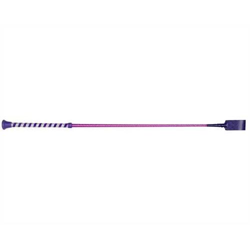 Nu-Buck Riding Crop with Glitter Handle [Colour: pink]