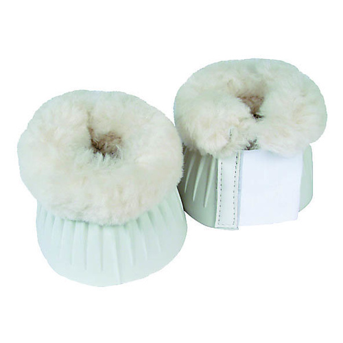 Walsh Ribbed Sheepskin Bell Boots [Colour: White] [Size: Large]