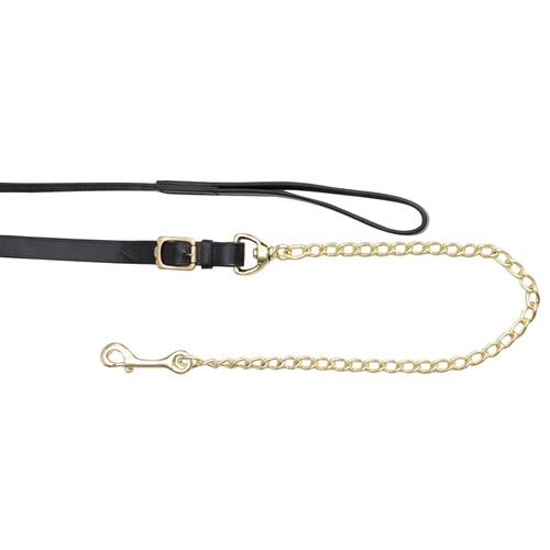 Aintree Leather Lead with Chain [Colour: black]
