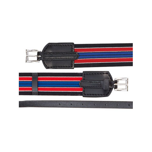Zilco elastic girth/surcingle set red/blue