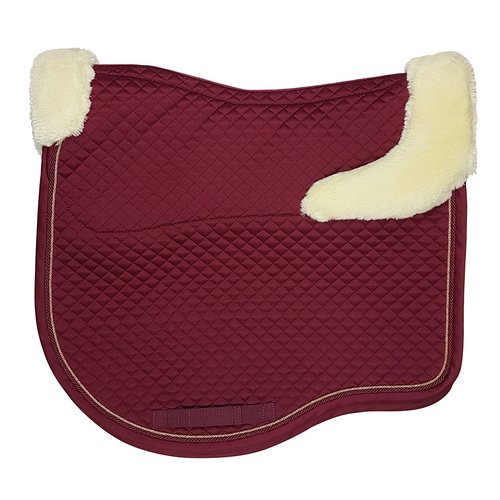 Zilco Estate Fleece Dressage Saddle Pad [Colour: Claret]